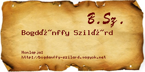 Bogdánffy Szilárd névjegykártya