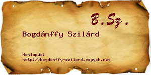 Bogdánffy Szilárd névjegykártya
