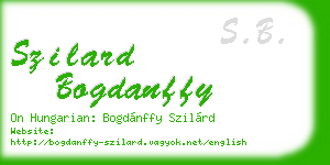 szilard bogdanffy business card